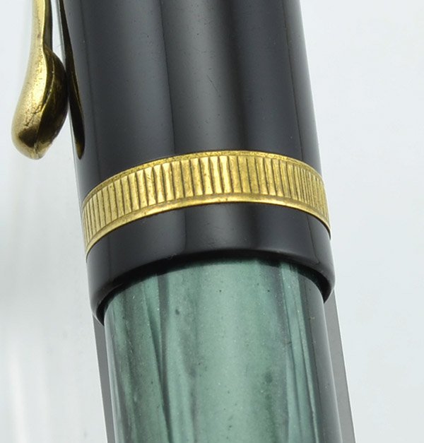 Pelikan 100N Fountain Pen - Fluted Cap Band and Clip, 14k DF Fine